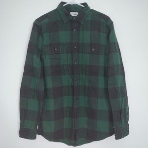 Sonoma Green & Black Flannel Shirt